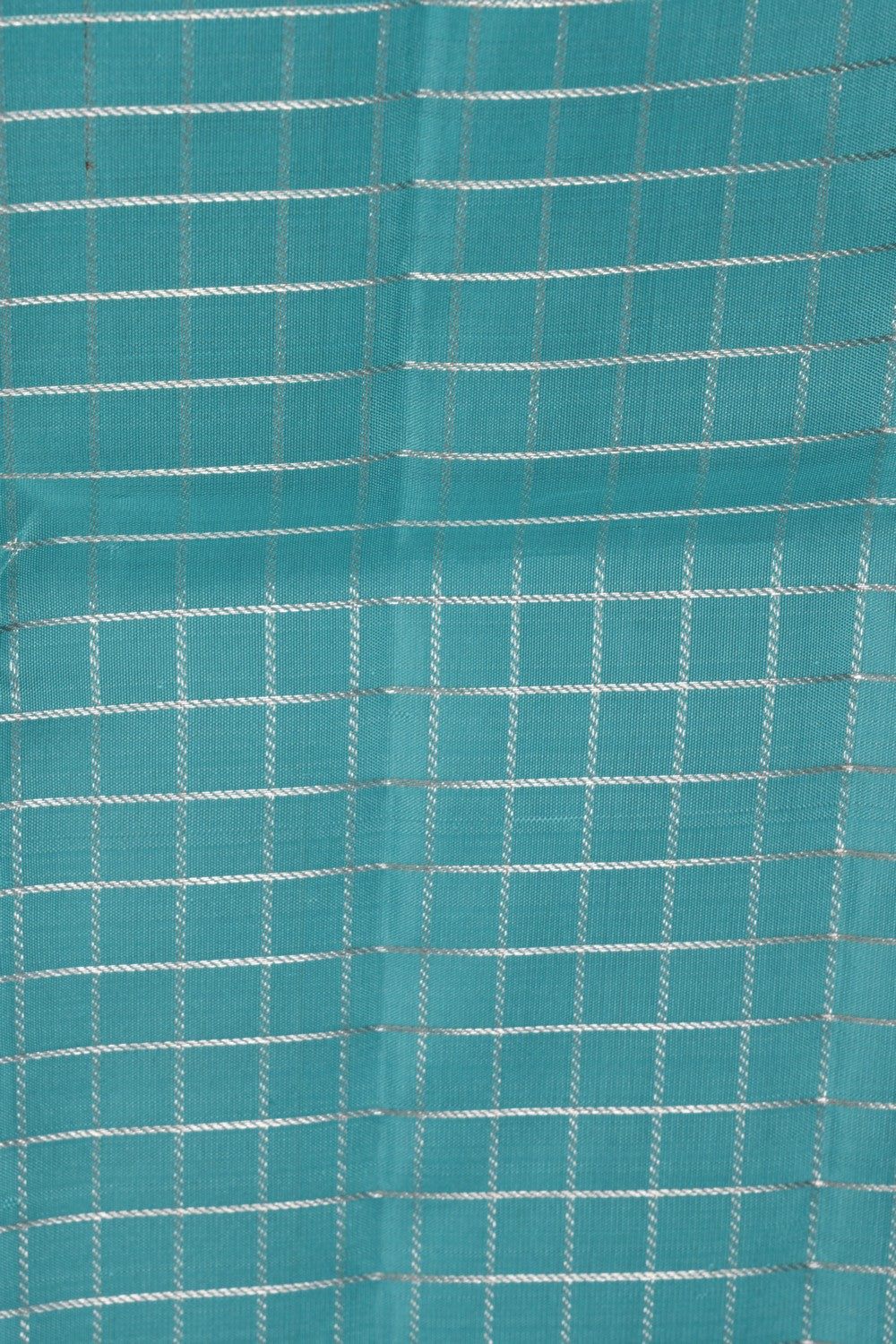 Image of Ice Blue Kattam Pattern Arani Silk Saree